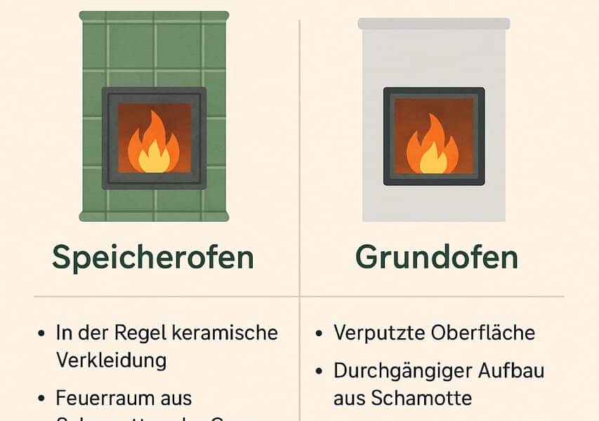 Speicherofen vs. Grundofen - Übersicht