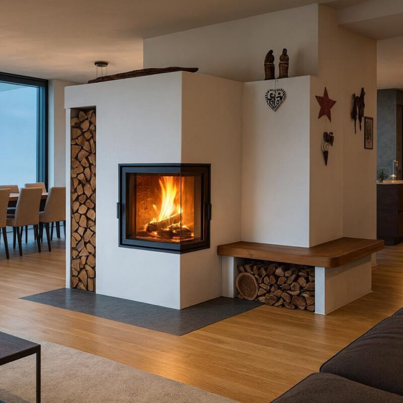 Grundofen mit Holzlager – zeitlos und funktional