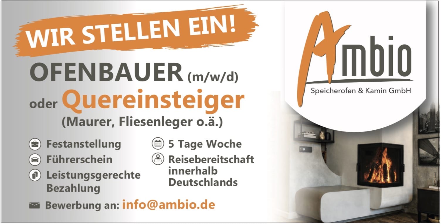 Ofenbauer / Ofensetzer (m/w/d) gesucht!